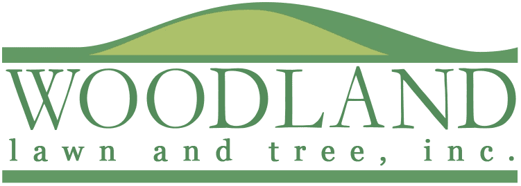 A green banner with the words goddard land and trees in it.